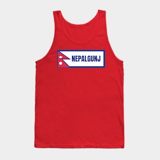 Nepalgunj City with Nepal Flag Tank Top